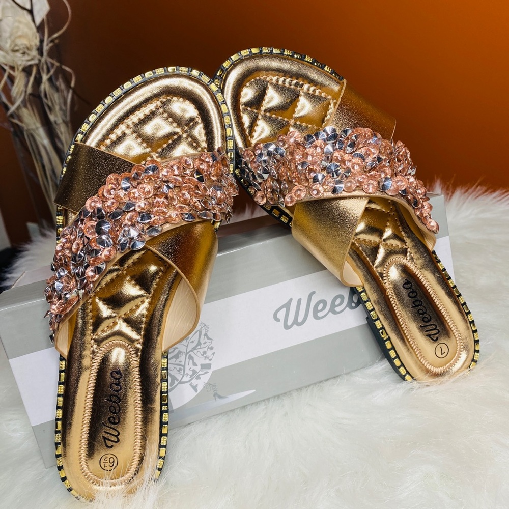 Abby Rose gold sandal